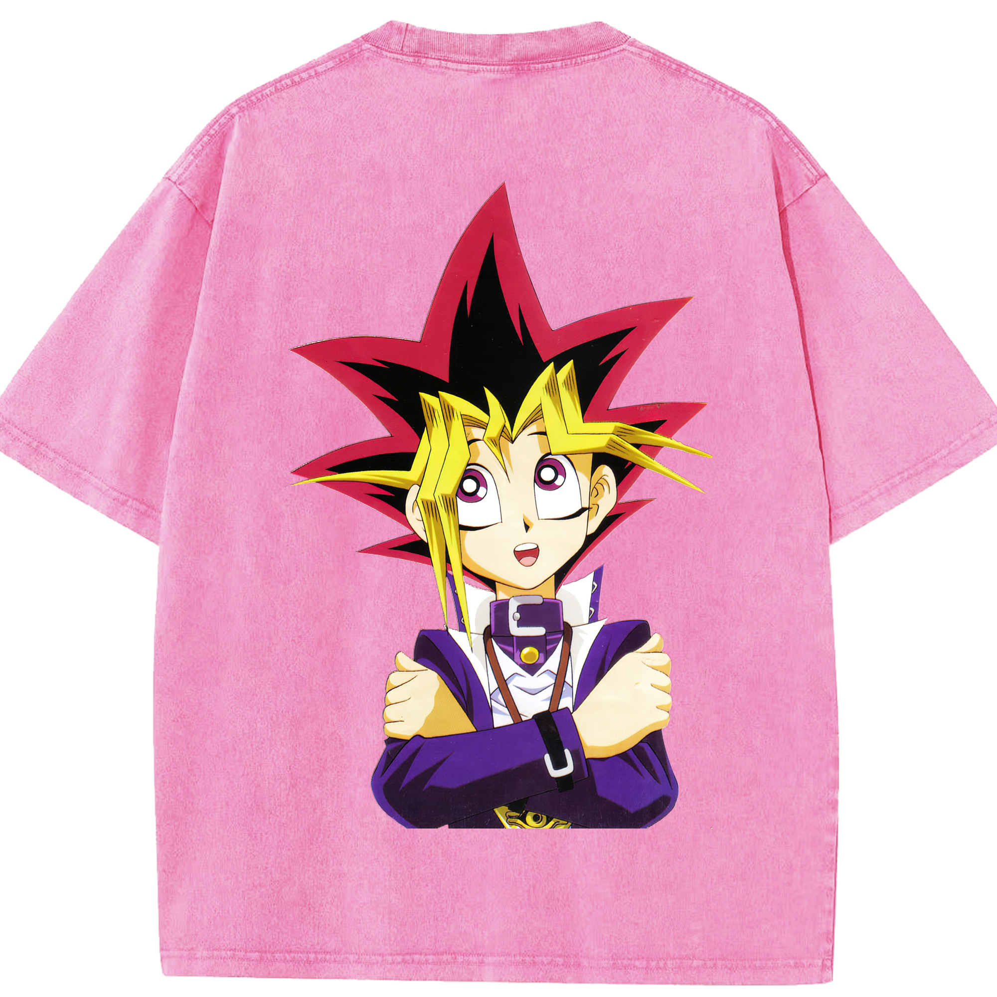 （画像用） 遊☆戯☆王 Yu-Gi-Oh! 綿100% ヴィンテージ風 半袖Tシャツ（背面プリント）